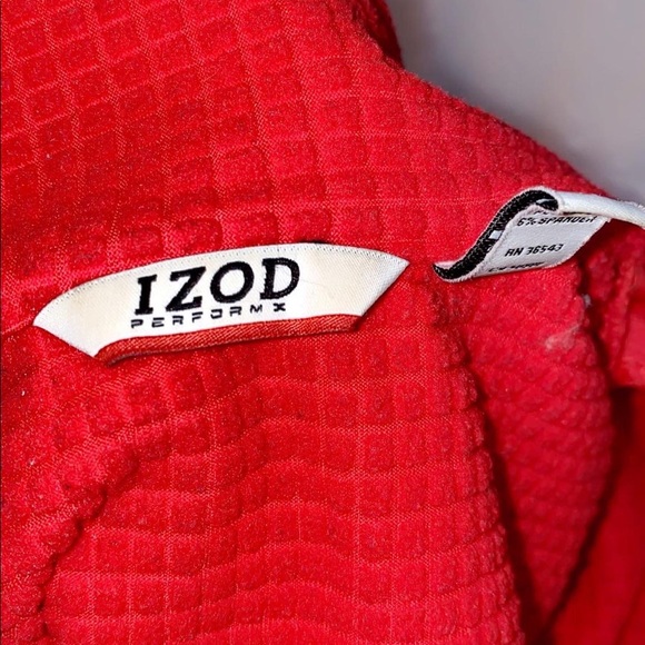 ✿ coral sport half zip (IZOD) ✿ - Picture 3 of 3